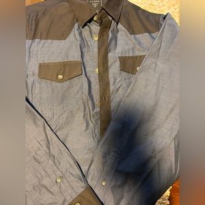 NAVY BLUE GUESS BUTTON DOWN SHIRT